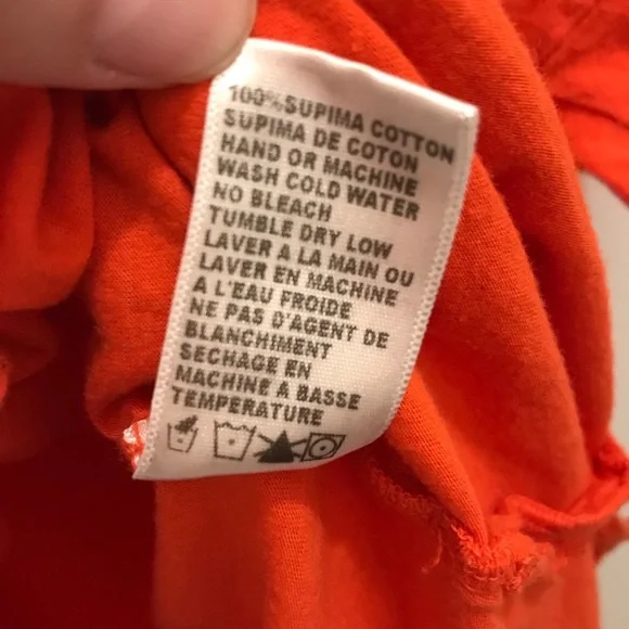 James Perse Standard Cropped T-Shirt orange small - Picture 8 of 10